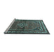 Sideview of Machine Washable Persian Light Blue Traditional Rug, wshtr2540lblu