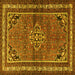 Square Persian Yellow Traditional Rug, tr2540yw