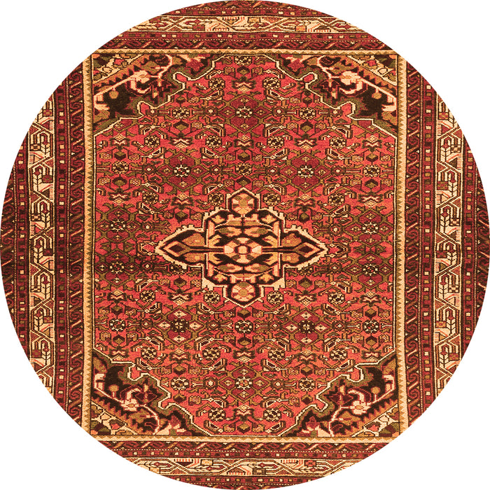 Machine Washable Persian Orange Traditional Area Rugs, wshtr2540org