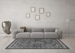 Machine Washable Persian Gray Traditional Rug in a Living Room,, wshtr2540gry