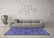 Machine Washable Persian Blue Traditional Rug in a Living Room, wshtr2540blu