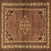 Square Persian Brown Traditional Rug, tr2540brn