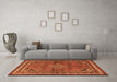 Machine Washable Persian Orange Traditional Area Rugs in a Living Room, wshtr2540org