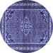 Round Persian Blue Traditional Rug, tr2540blu