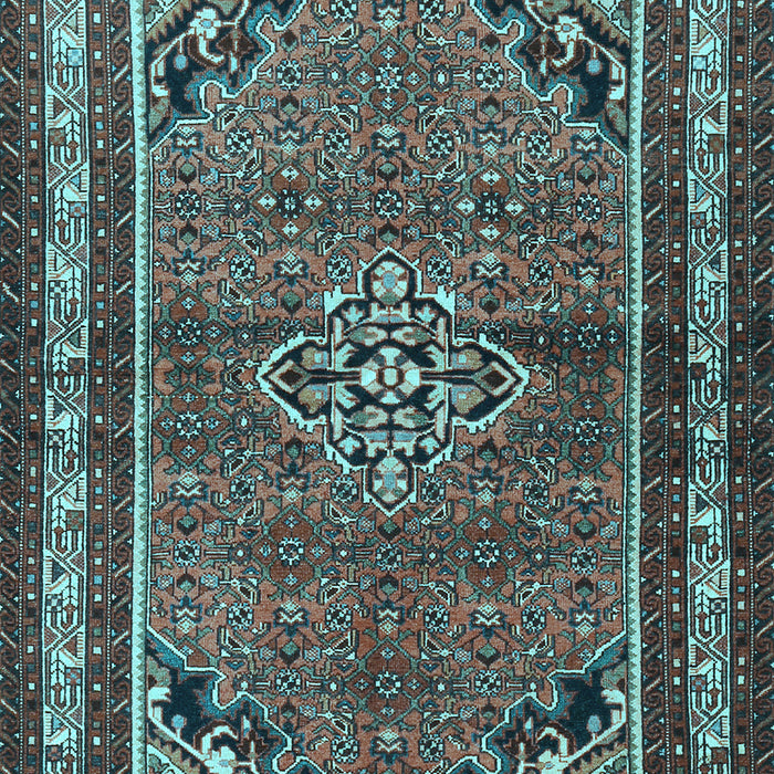 Machine Washable Persian Light Blue Traditional Rug, wshtr2540lblu