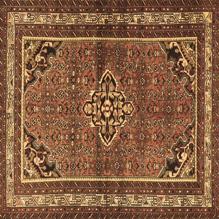 Square Machine Washable Persian Brown Traditional Rug, wshtr2540brn