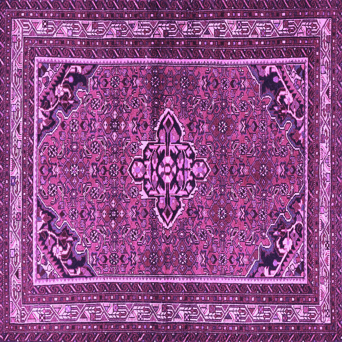 Square Machine Washable Persian Purple Traditional Area Rugs, wshtr2540pur