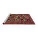 Sideview of Machine Washable Traditional Sienna Brown Rug, wshtr2541