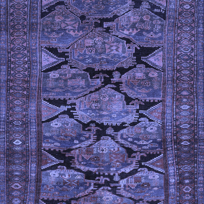 Machine Washable Persian Blue Traditional Rug, wshtr2541blu