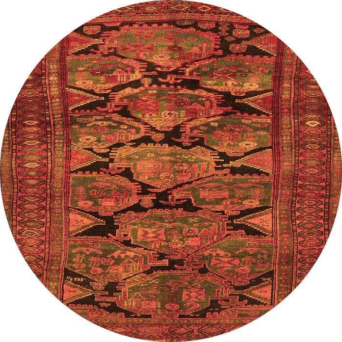 Machine Washable Persian Orange Traditional Area Rugs, wshtr2541org
