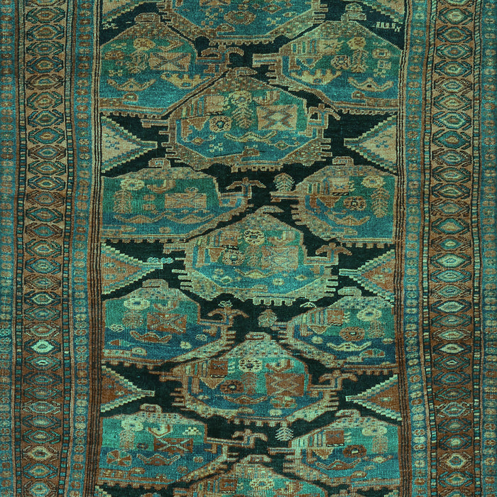 Machine Washable Persian Turquoise Traditional Area Rugs, wshtr2541turq