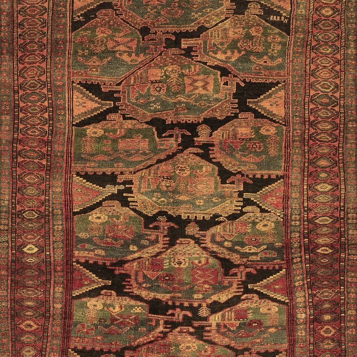 Machine Washable Persian Brown Traditional Rug, wshtr2541brn