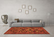 Machine Washable Persian Orange Traditional Area Rugs in a Living Room, wshtr2541org