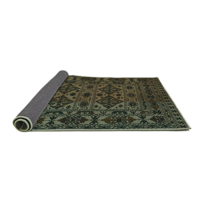 Sideview of Persian Turquoise Traditional Rug, tr2542turq