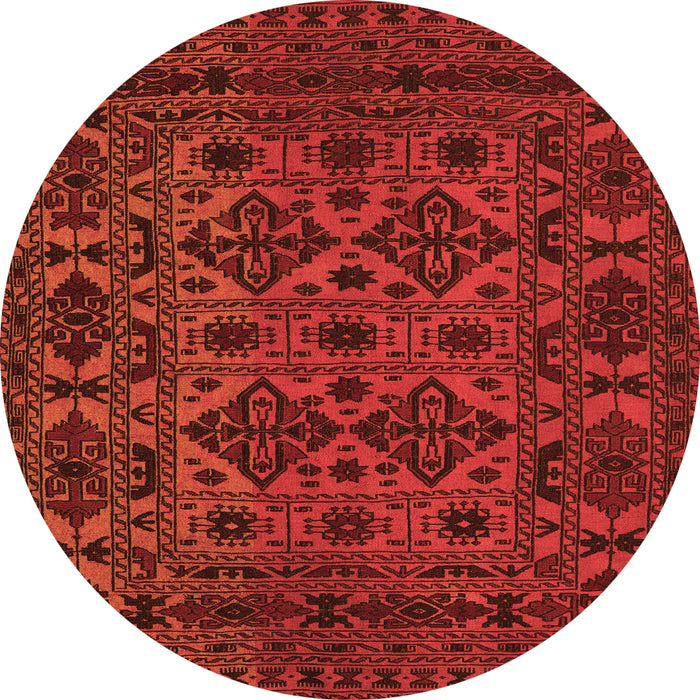 Machine Washable Persian Orange Traditional Area Rugs, wshtr2542org