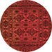 Machine Washable Persian Orange Traditional Area Rugs, wshtr2542org