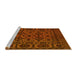 Sideview of Machine Washable Persian Yellow Traditional Rug, wshtr2542yw