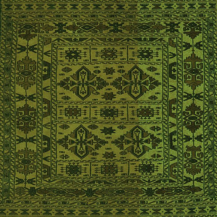 Serging Thickness of Persian Green Traditional Rug, tr2542grn