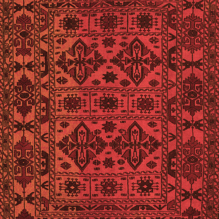 Serging Thickness of Machine Washable Persian Orange Traditional Area Rugs, wshtr2542org