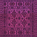 Square Machine Washable Persian Purple Traditional Area Rugs, wshtr2542pur