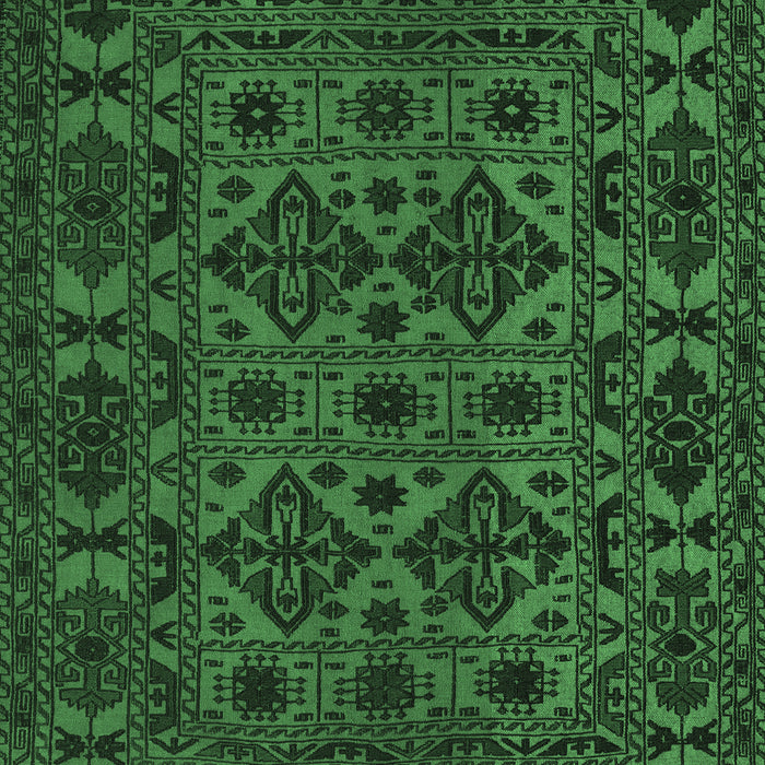 Machine Washable Persian Emerald Green Traditional Area Rugs, wshtr2542emgrn
