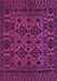 Machine Washable Persian Purple Traditional Area Rugs, wshtr2542pur