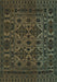 Machine Washable Persian Turquoise Traditional Area Rugs, wshtr2542turq