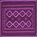 Square Southwestern Purple Country Rug, tr2543pur