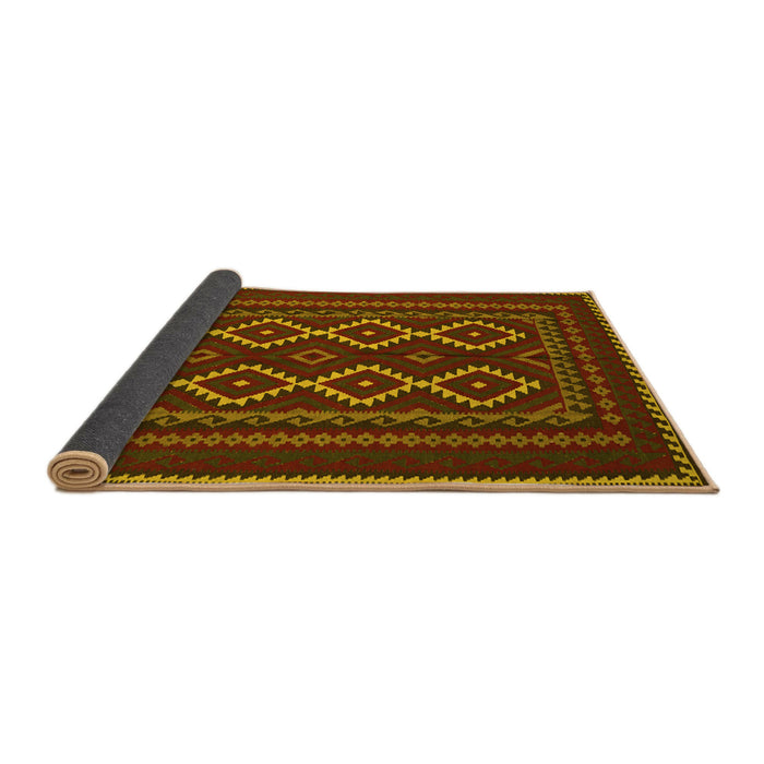 Sideview of Southwestern Yellow Country Rug, tr2543yw