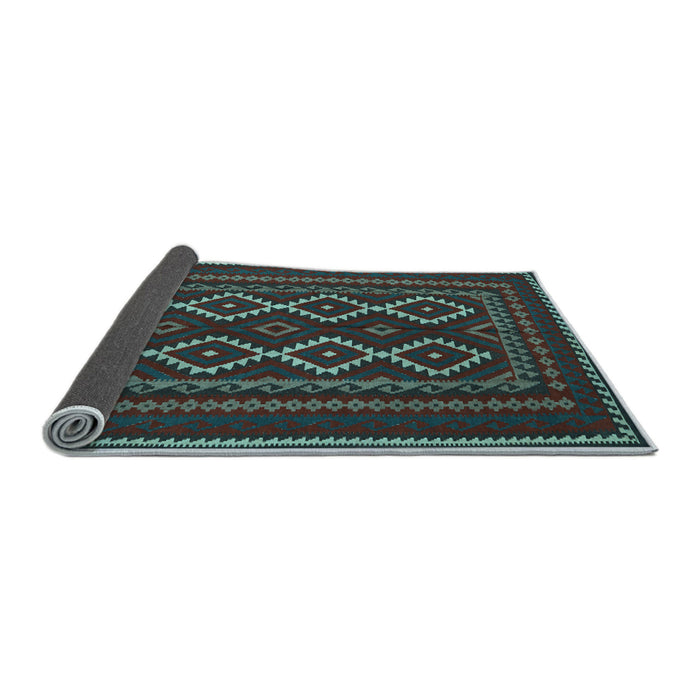 Sideview of Southwestern Light Blue Country Rug, tr2543lblu