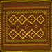 Square Southwestern Yellow Country Rug, tr2543yw