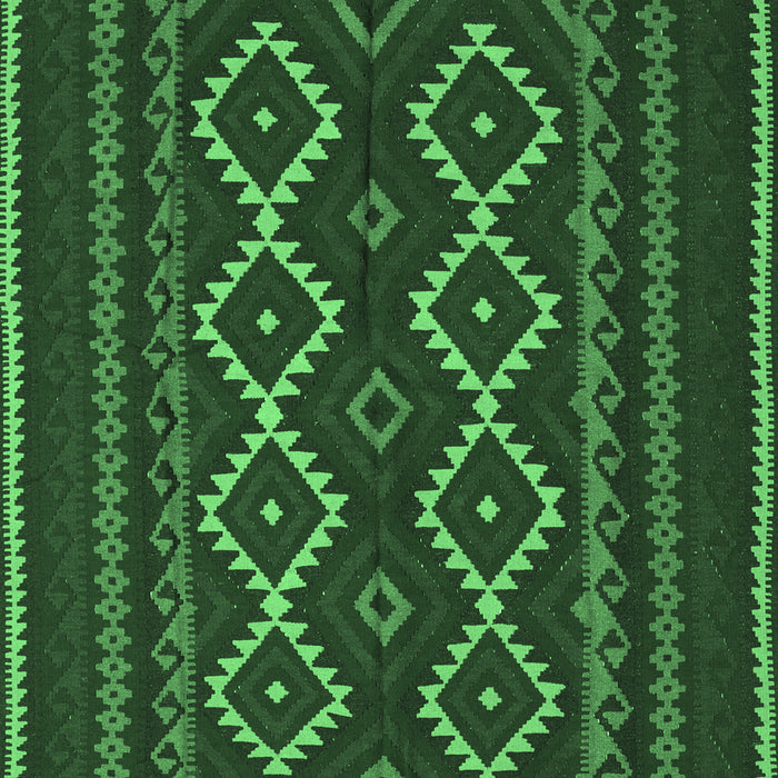 Machine Washable Southwestern Emerald Green Country Area Rugs, wshtr2543emgrn