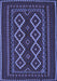 Southwestern Blue Country Rug, tr2543blu