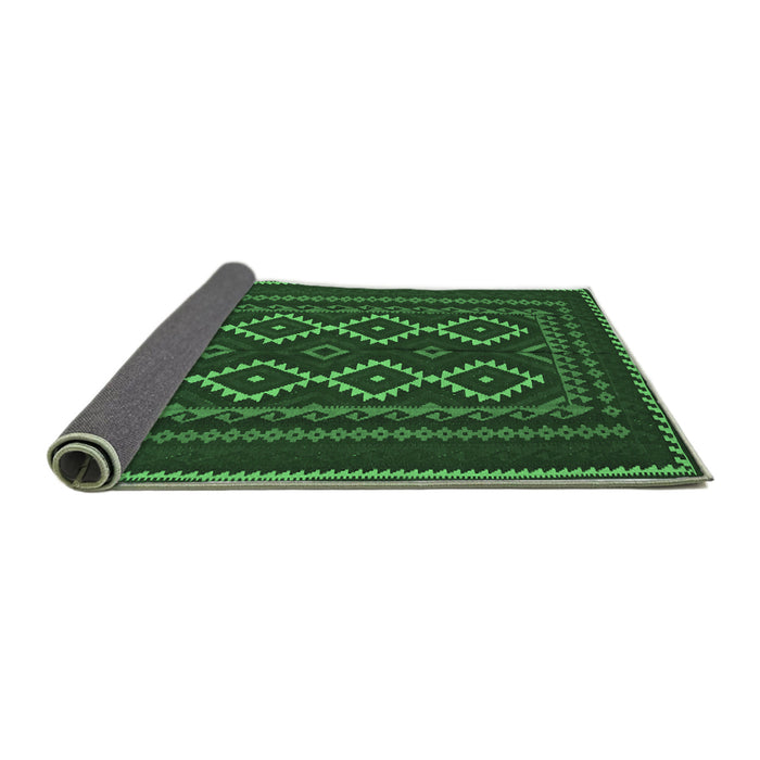 Sideview of Southwestern Emerald Green Country Rug, tr2543emgrn
