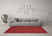 Machine Washable Southwestern Red Country Rug, wshtr2543red