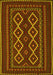 Southwestern Yellow Country Rug, tr2543yw