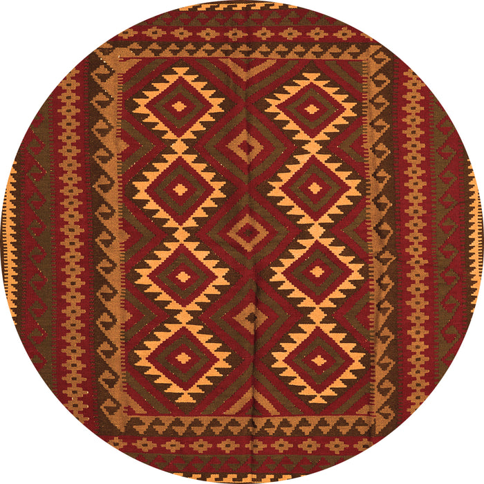 Square Southwestern Orange Country Rug, tr2543org