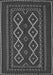 Serging Thickness of Machine Washable Southwestern Gray Country Rug, wshtr2543gry