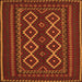 Serging Thickness of Southwestern Orange Country Rug, tr2543org