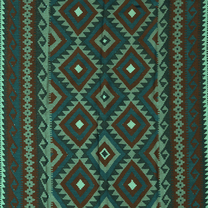Southwestern Turquoise Country Rug, tr2544turq
