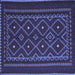 Square Southwestern Blue Country Rug, tr2544blu