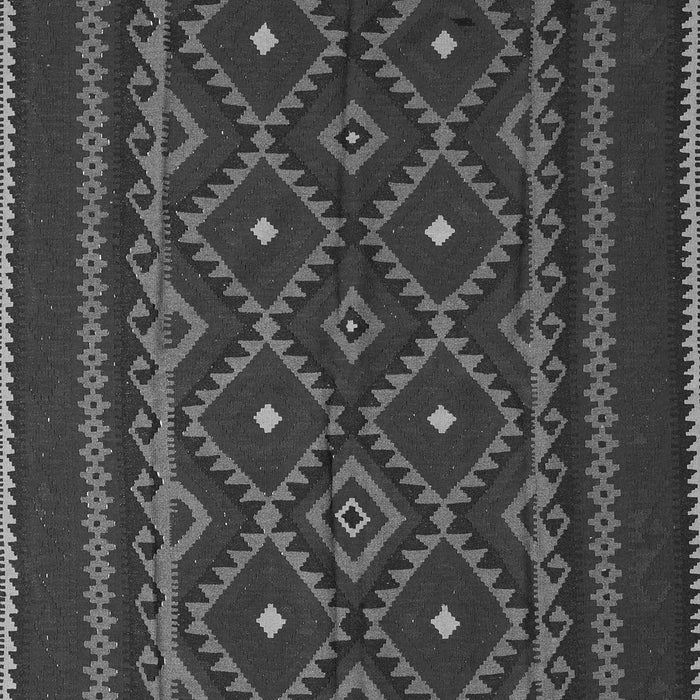 Serging Thickness of Machine Washable Southwestern Gray Country Rug, wshtr2544gry