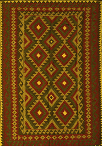 Southwestern Yellow Country Rug, tr2544yw