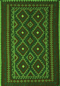 Southwestern Green Country Rug, tr2544grn