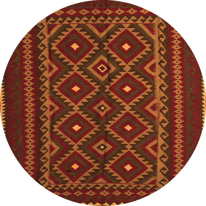 Square Southwestern Orange Country Rug, tr2544org