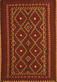 Southwestern Orange Country Rug, tr2544org