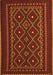 Southwestern Orange Country Rug, tr2544org