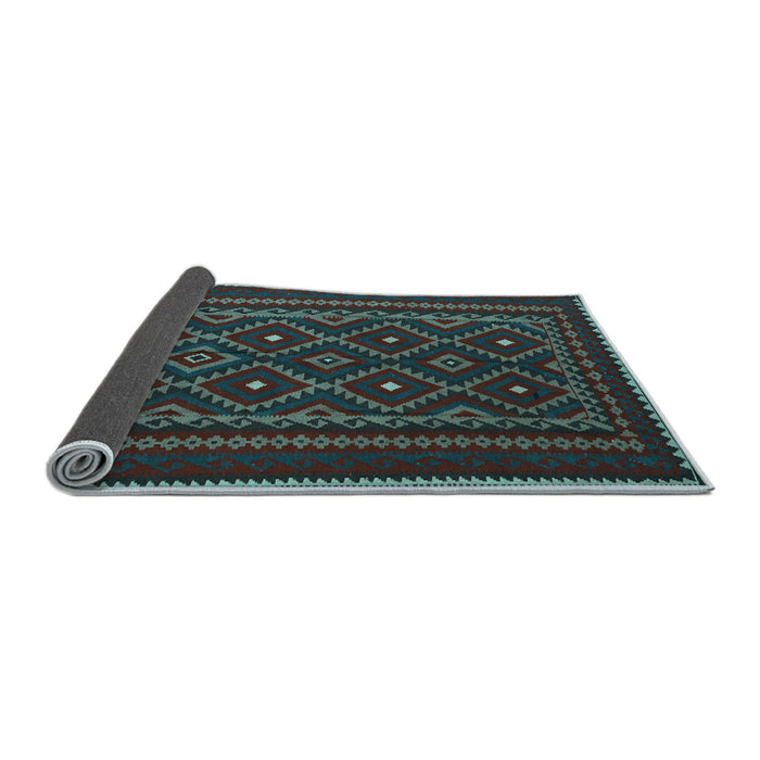 Sideview of Southwestern Light Blue Country Rug, tr2544lblu