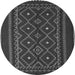 Square Southwestern Gray Country Rug, tr2544gry