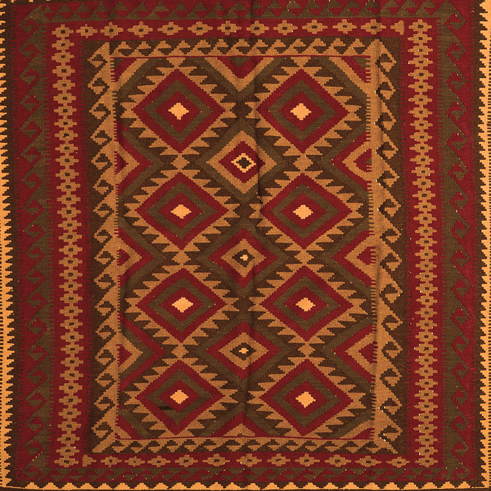 Serging Thickness of Southwestern Orange Country Rug, tr2544org